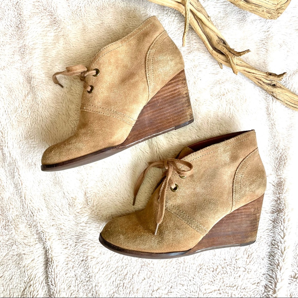 Lucky Brand Suede Wedge Heels